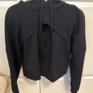 lululemon get centred crop hoodie black size 8